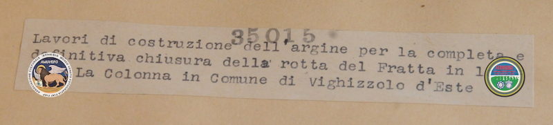 1935 01 26 DP Vighizzolo d&#039;Este ARGINE CHIUSURA FRATTA LA COLONNA  id_35015 2a retro